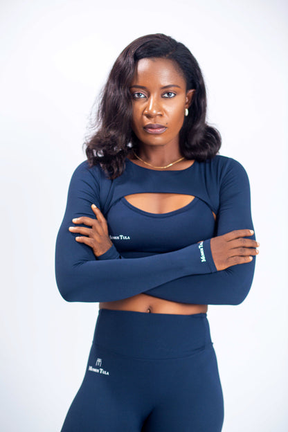 Amy Blue Long Sleeve Cover