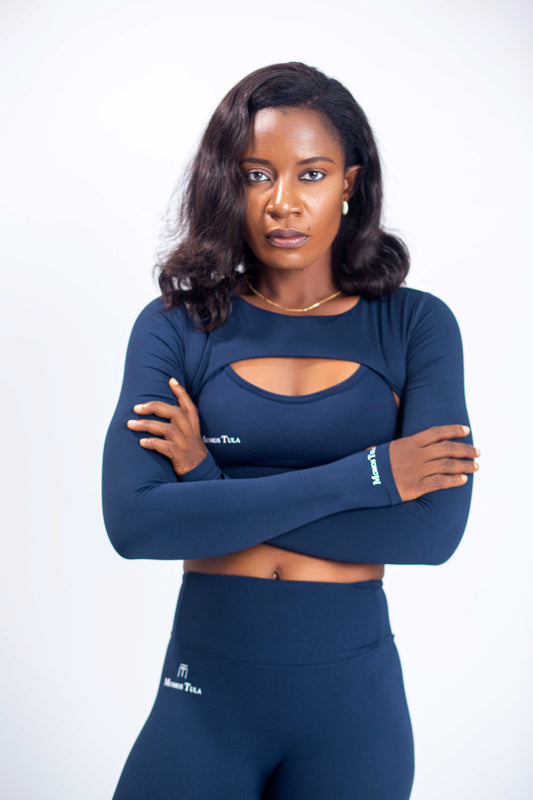 Amy Blue Long Sleeve Cover