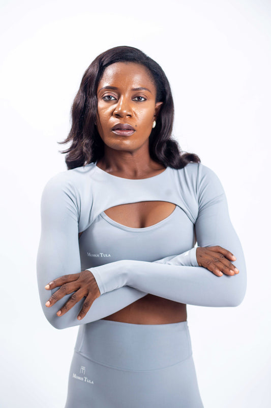 Amy Light Grey Long Sleeve Cover