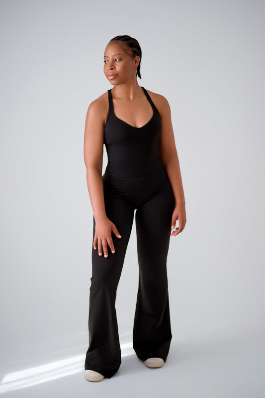 Fey Black Bootcut Leggings