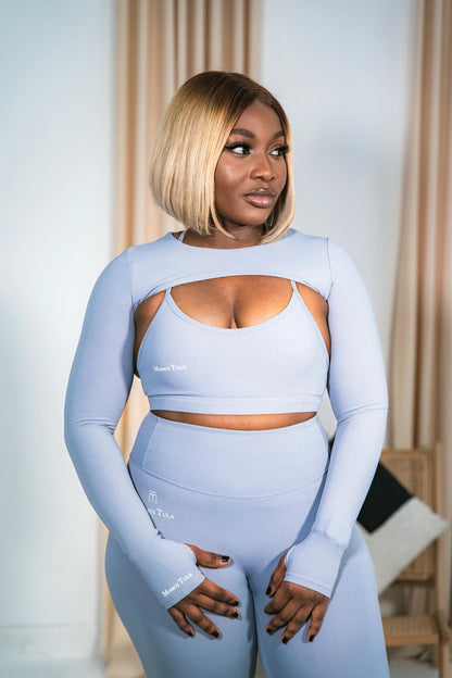 Amy Light Grey Sports Bra