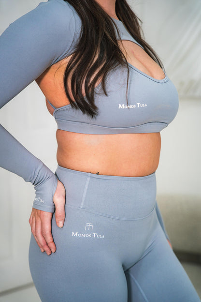 Amy Light Grey Sports Bra
