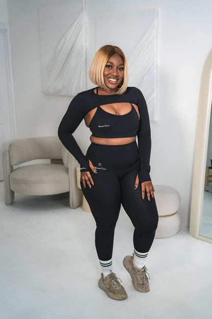 Amy Black Long Sleeve Cover